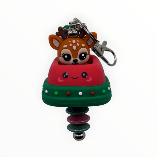 Christmas Bumper Car Reindeer Keychain