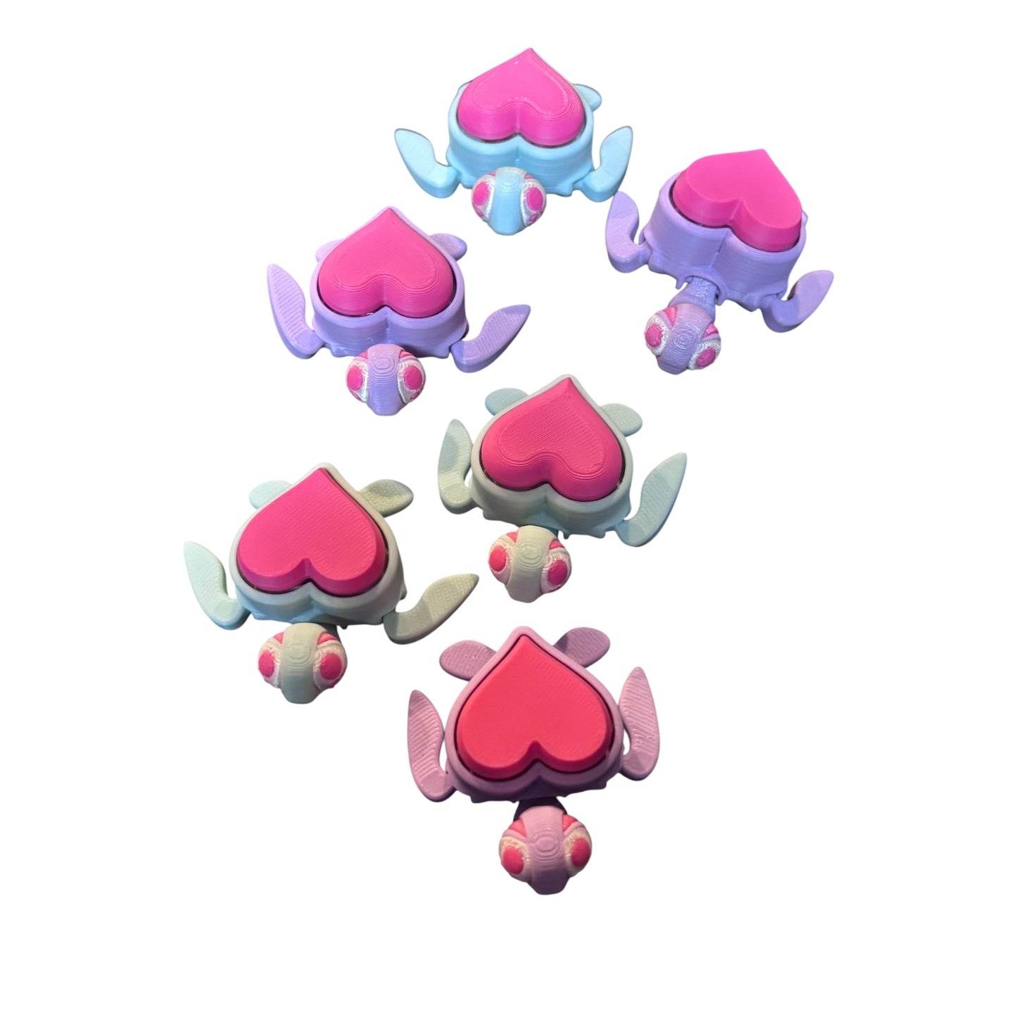 3D Printed Heart Shell Clicker Fidget