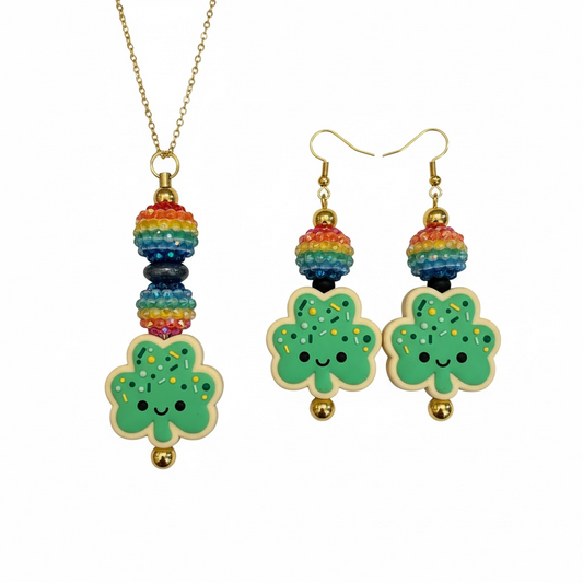 Rainbow Lucky Shamrock Jewelry