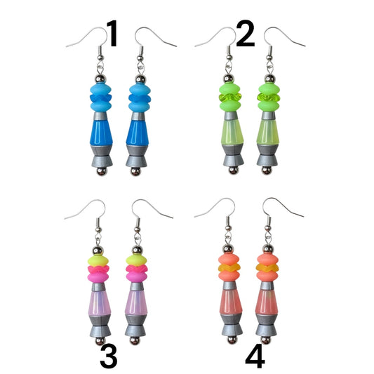 Retro Lava Lamp Silicone Earrings