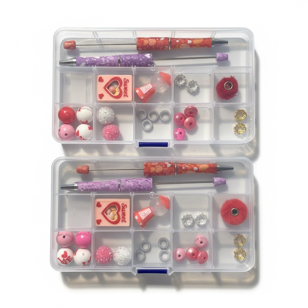 Premium DIY Valentine Beadable Pen Kit (Set of 2 Pens)