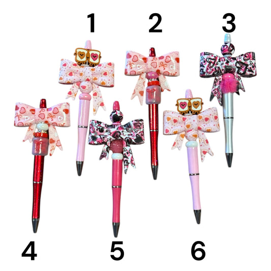 Fancy Bow Beaded Pen Collection