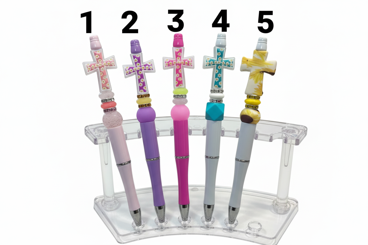 Beaded Cross Pens