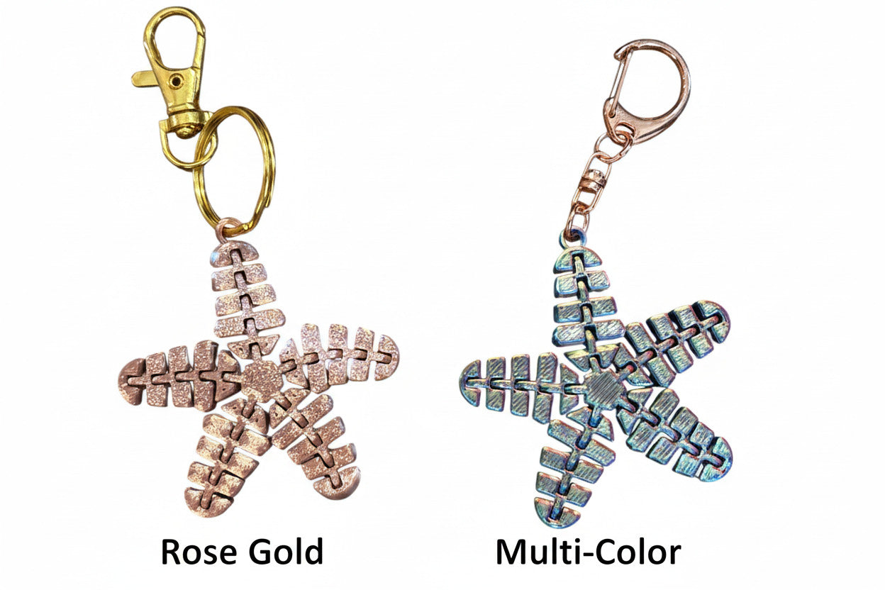 Articulated Starfish Keychain – 3D Printed Flexi Fidget