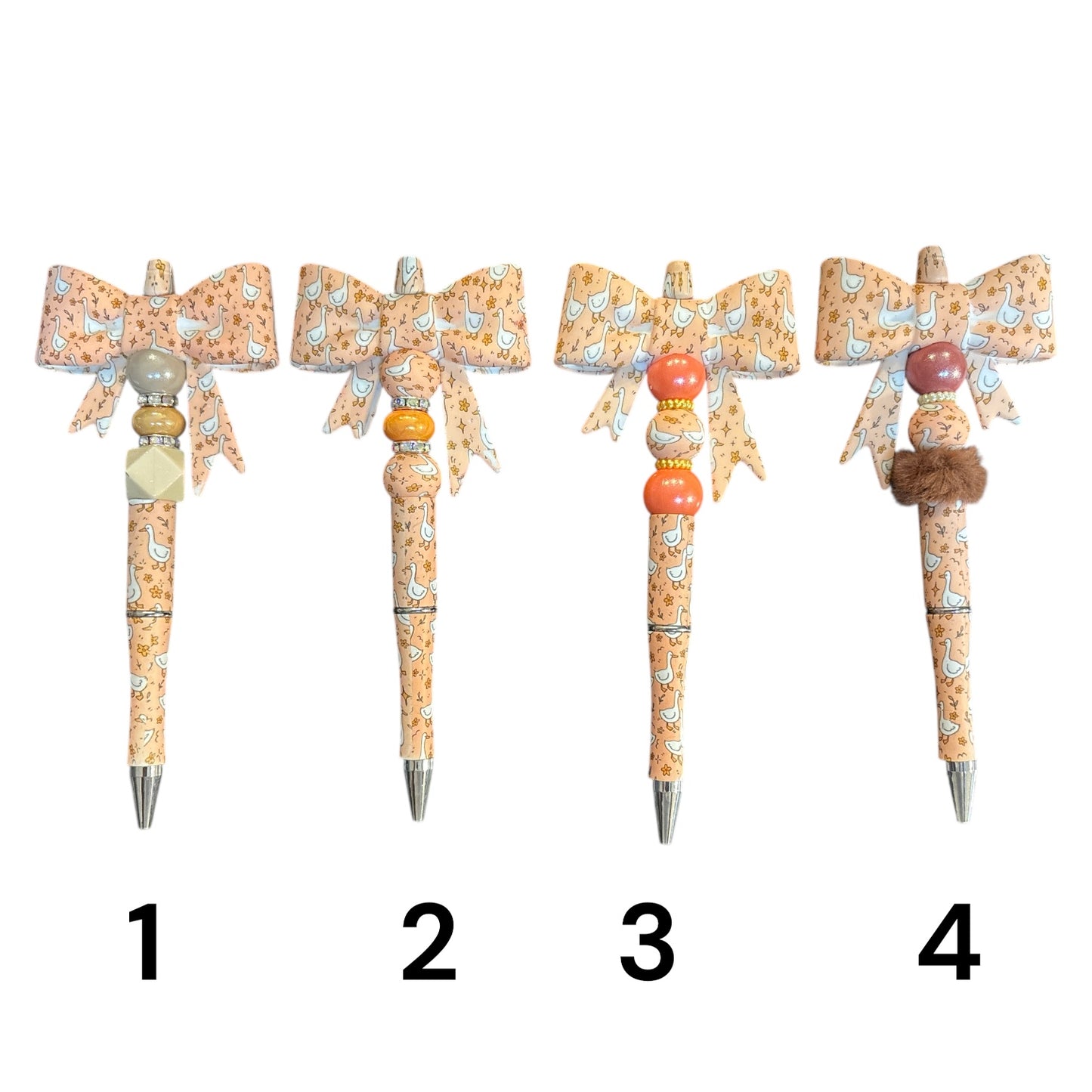 Goose Bow Beaded Pens
