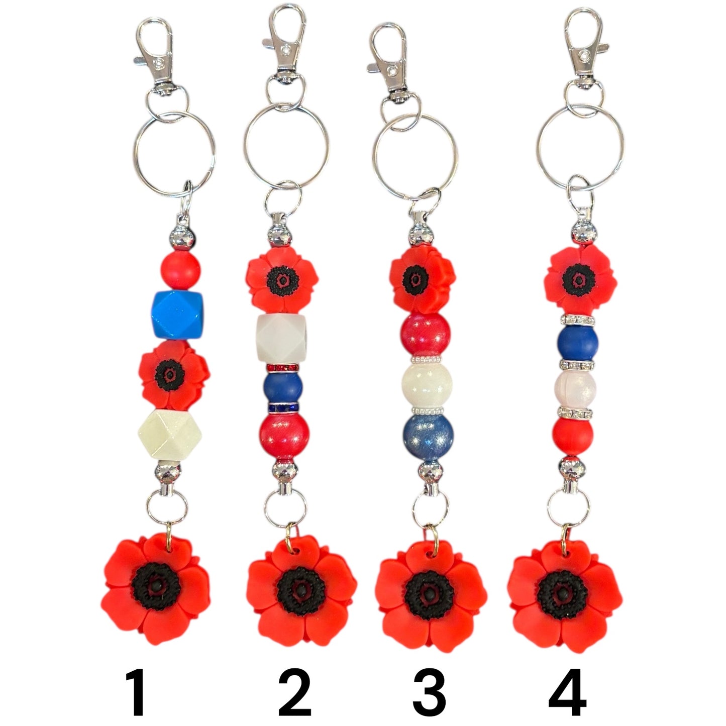 Remembrance Poppy Multi-Use Keychain & Zipper Pull