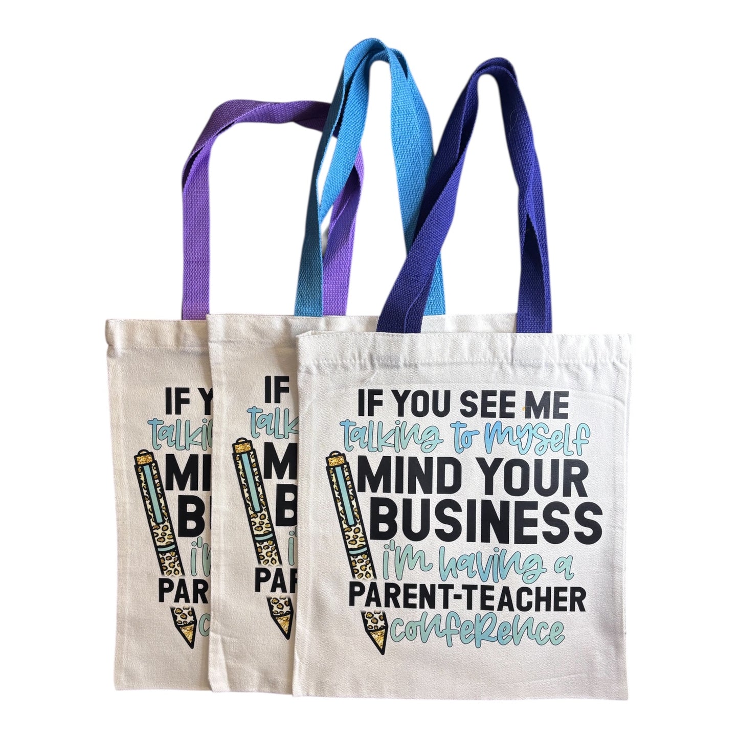 Pressed Teacher Canvas Tote Collection