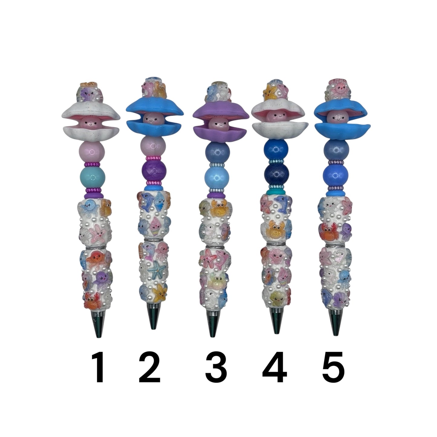 Pearl Clam Beaded Pens – Premium Collection