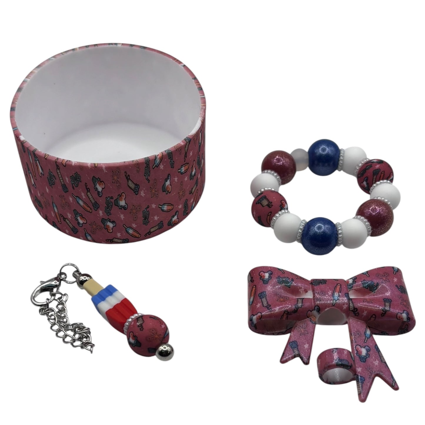 Stars, Stripes & Snow Cones Tumbler Accessory Set