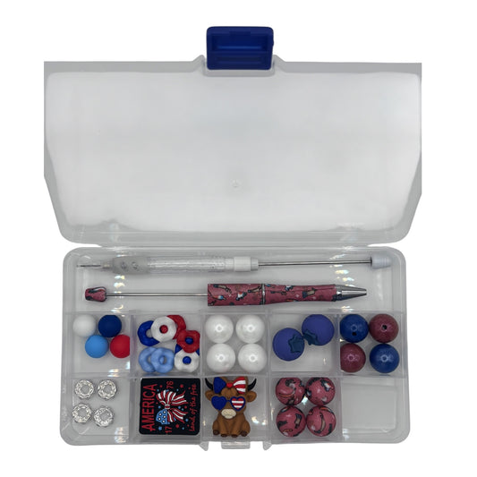 Stars, Stripes & Snow Cones Pen + Pencil DIY Kit
